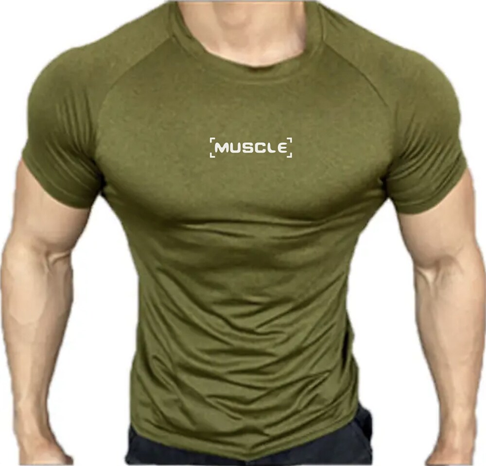 Men's Workout Running Shirt Short Sleeve Tee Athletic Breathable Moisture Wicking Soft Fitness Gym Sportswear
