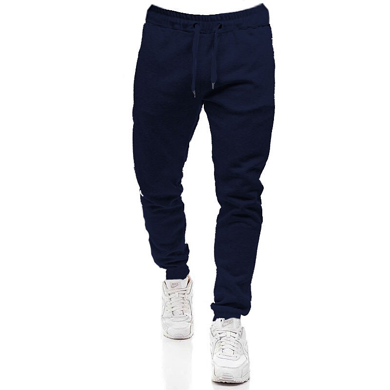 Men's Casual Solid Color Loose Fitness Elastic Waist Sweatpants