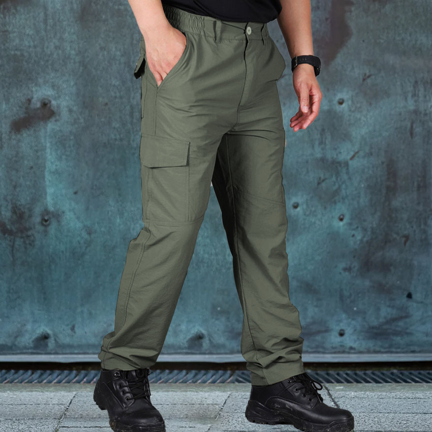 Men's Cargo Trousers Tactical Pants Pocket Plain Comfort Breathable Outdoor Daily Going out Fashion Casual Pants