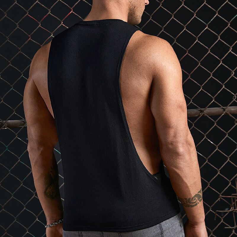Men's Tank Top Undershirt Sleeveless Color Block Crewneck Outdoor Vacation Sleeveless Fashion Sport Vest Top