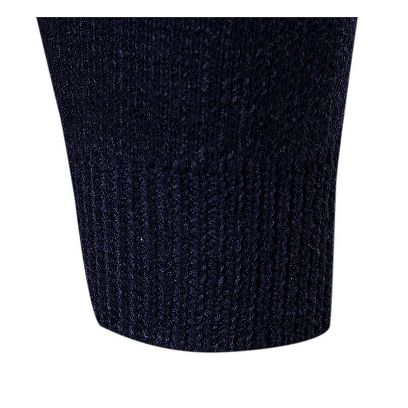 Men's Ugly Christmas Ribbed Knit Crew Neck Long Sleeve Basic Sweater