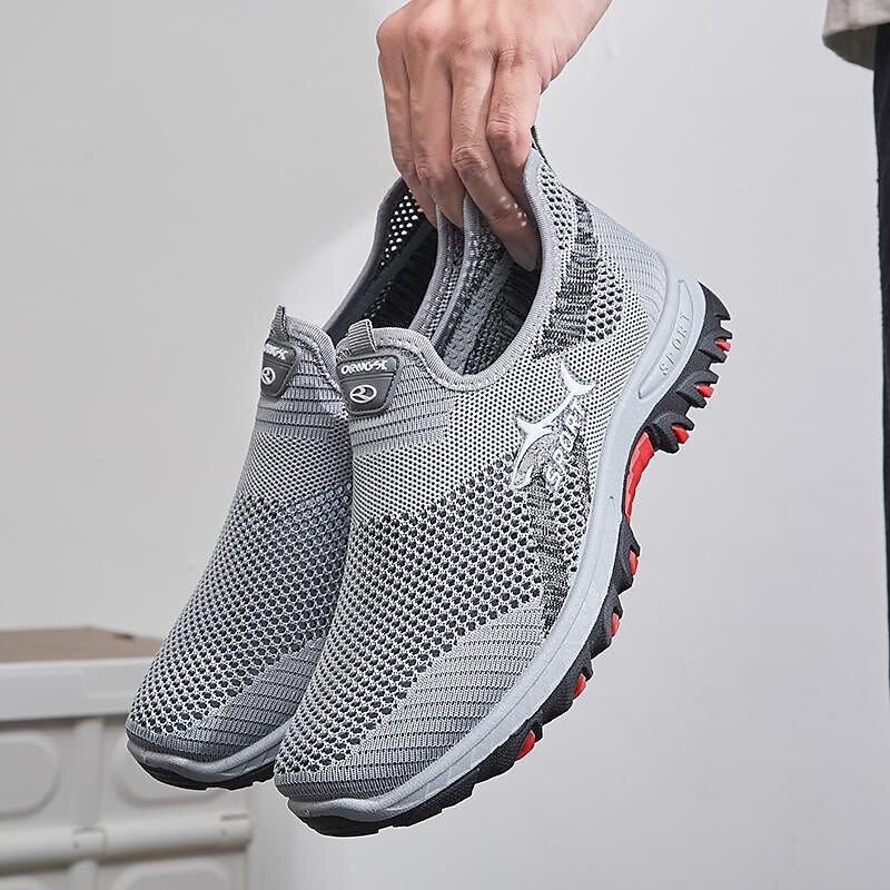 Men's Sneakers Casual Shoes Sporty Look Flyknit Shoes Sporty Vintage Casual Outdoor Daily Running Shoes Hiking Shoes Fitness & Cross Training Shoes Tissage Volant Breathable Top