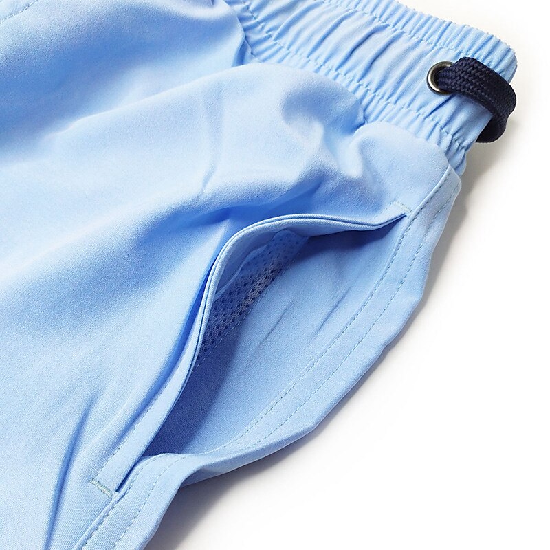 Men's Swimwear Swim Shorts Beach Shorts with Mesh lining Plain Comfort Breathable Outdoor Daily Going out Fashion Casual White Pink