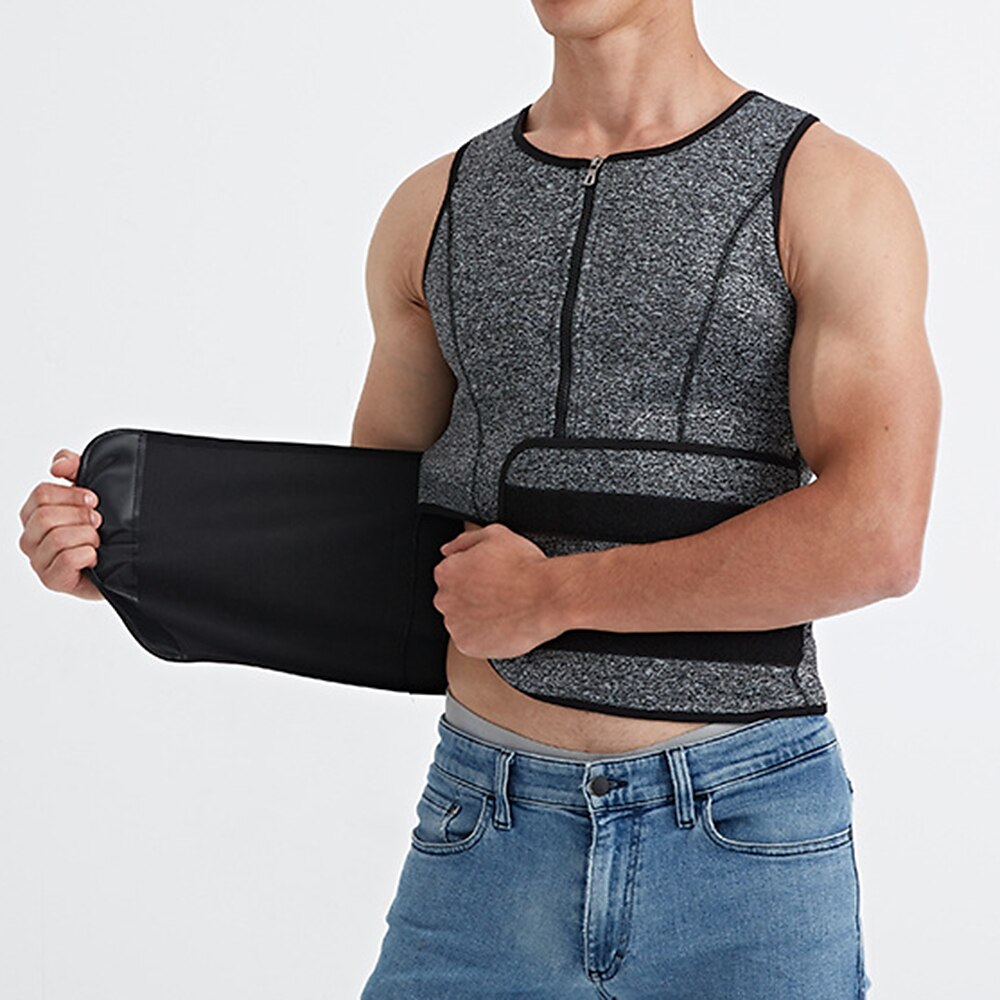 Sweat Waist Trainer Body Shaper Slimming Vest Training Adjustable Men's Women's Fitness Gym Workout Running Jogging Winter