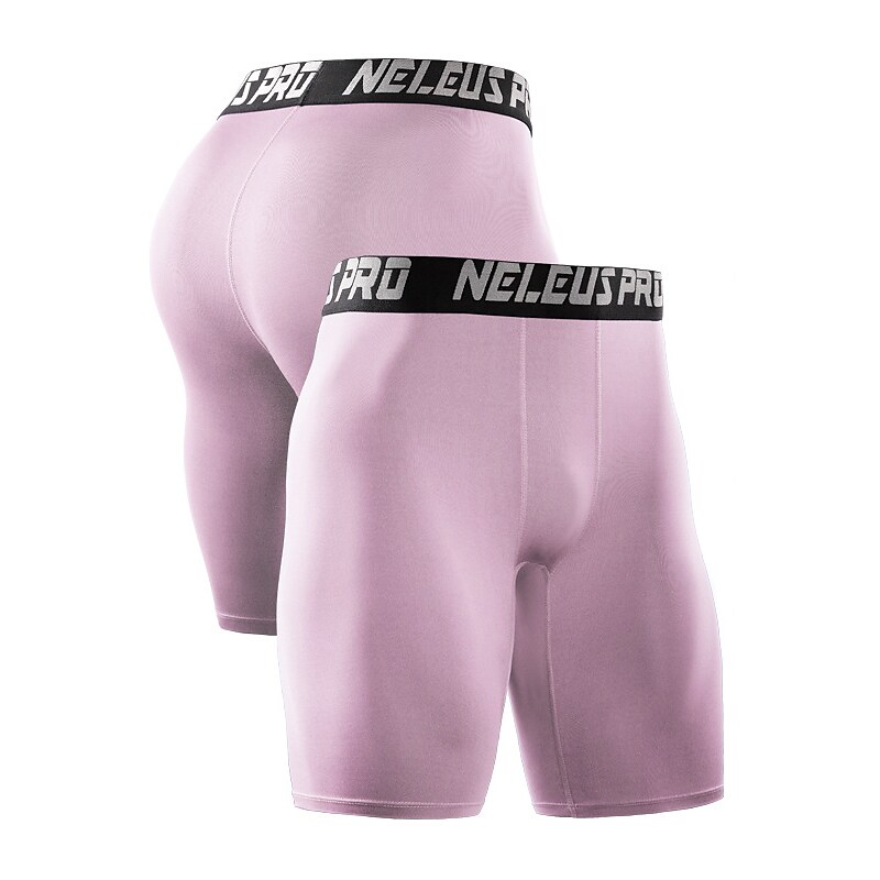 Men's Running Shorts Compression Shorts Bottoms Athletic Athleisure Breathable Moisture Wicking Soft Yoga Fitness Gym Workout Sportswear Activewear Black White Pink