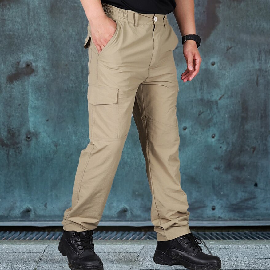 Men's Cargo Trousers Tactical Pants Pocket Plain Comfort Breathable Outdoor Daily Going out Fashion Casual Pants