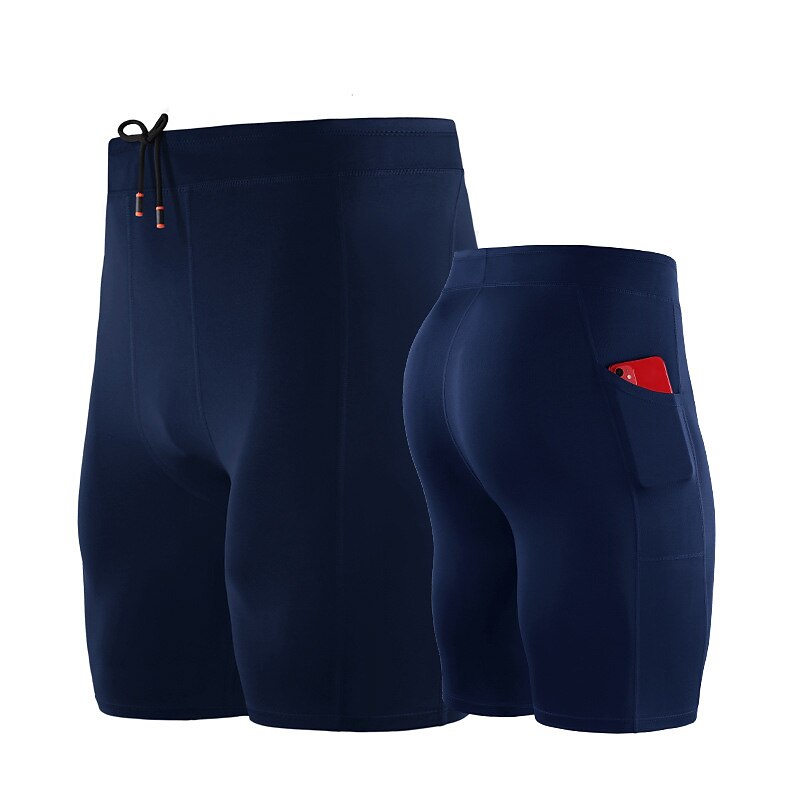 Men's Running Tight Compression Shorts Drawstring with Phone Pocket  Athletic Breathable Quick Dry Moisture Wicking Yoga Marathon Running Sportswear