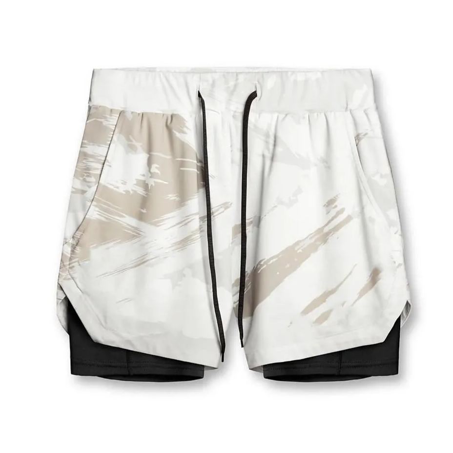 Men's Sports Shorts Outdoor Running Cycling Breathable Double-layer Shorts