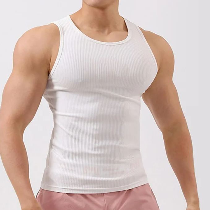 Men's Running Tank Top Workout Tank Sleeveless Tank Top Athletic Breathable Moisture Wicking Soft Gym Workout Running Active Training Sportswear Activewear Solid Colored Black White Pink