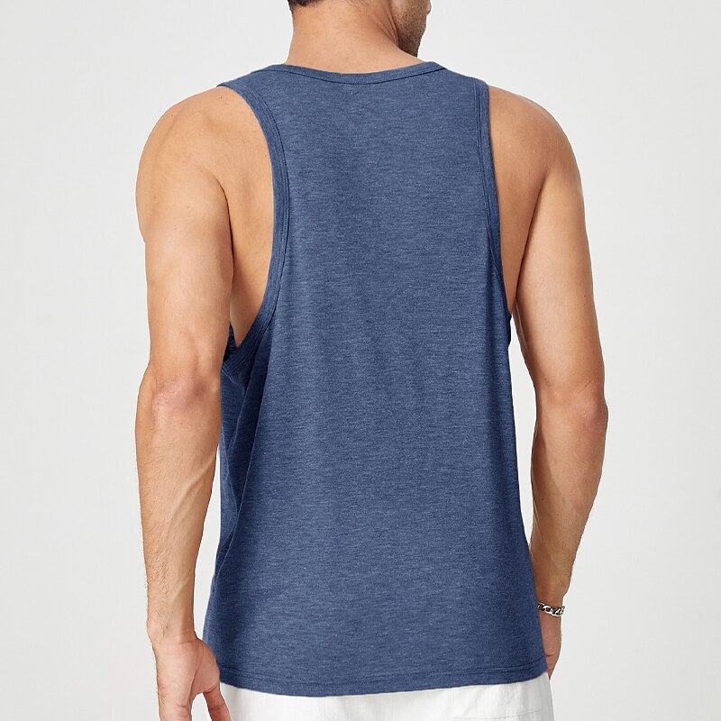 Men's Tank Top Sleeveless Shirt Plain U Neck Sports & Outdoor Vacation Sleeveless Fashion Sport Vest Top