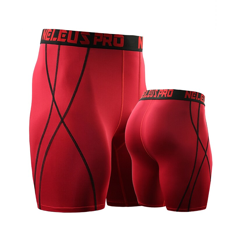 Men's Running Compression Shorts Bottoms Athletic Breathable Moisture Wicking Soft Yoga Fitness Gym Workout Sportswear 