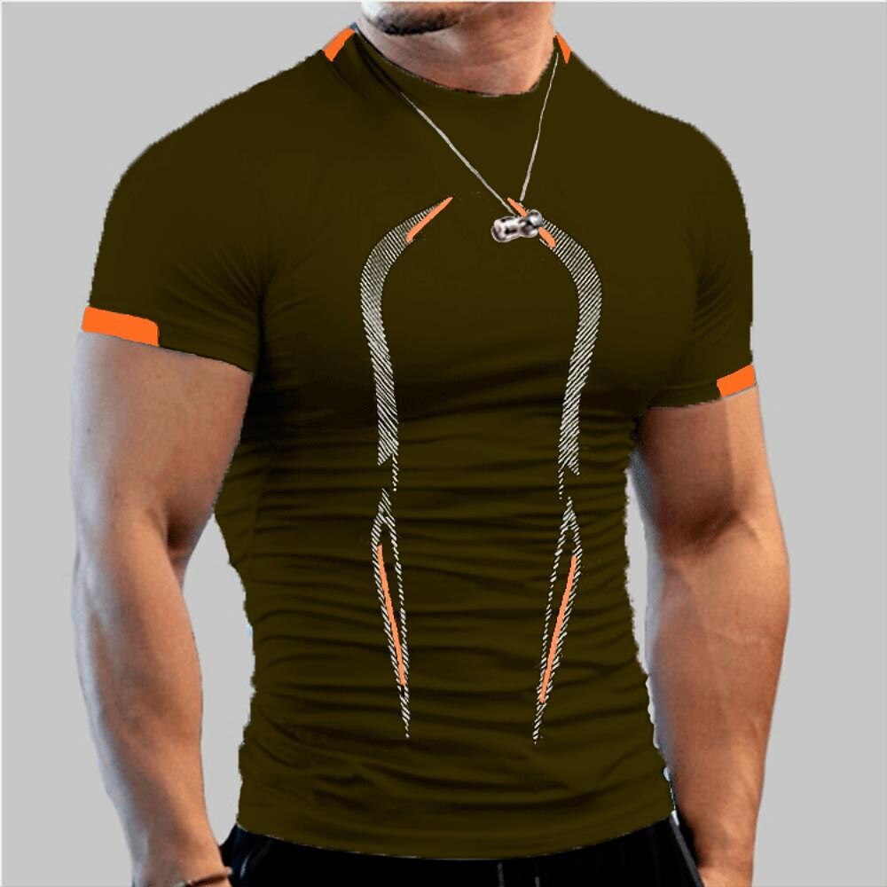 Men's Compression Shirt Short Sleeve Tee Tshirt Athletic Breathable Mo