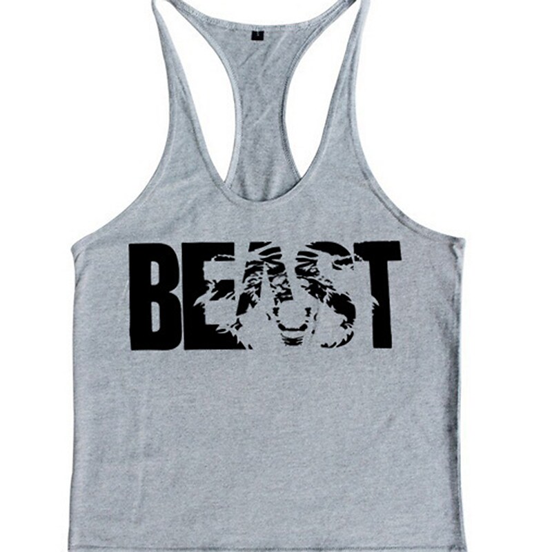 Men's Running Tank Racerback Sleeveless Tee Athletic Breathable Quick 