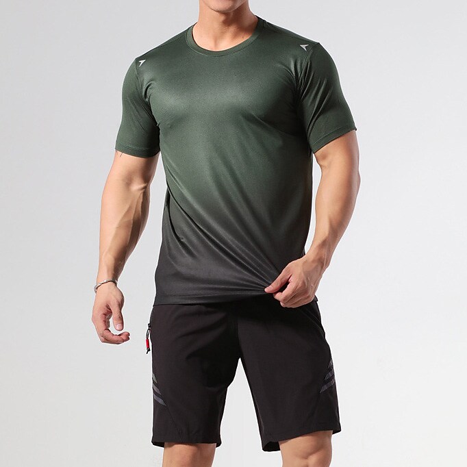 Men's Running Shirt Gym Shirt Short Sleeve Tee Tshirt Athletic Breatha
