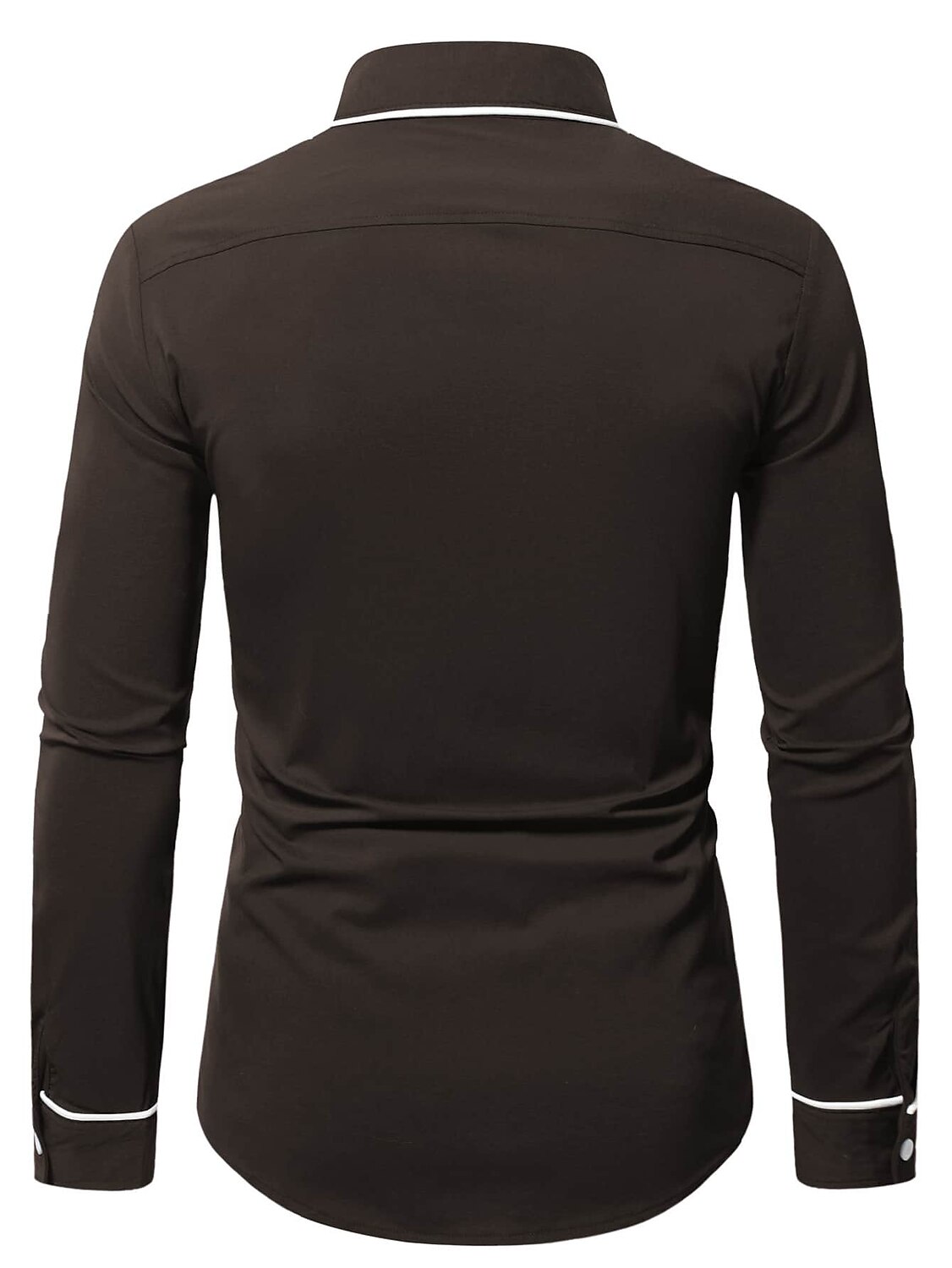 Men's Outdoor Casual Fashion Vacation Breathable Comfortable Light Plain Lapel Long Sleeve Shirt