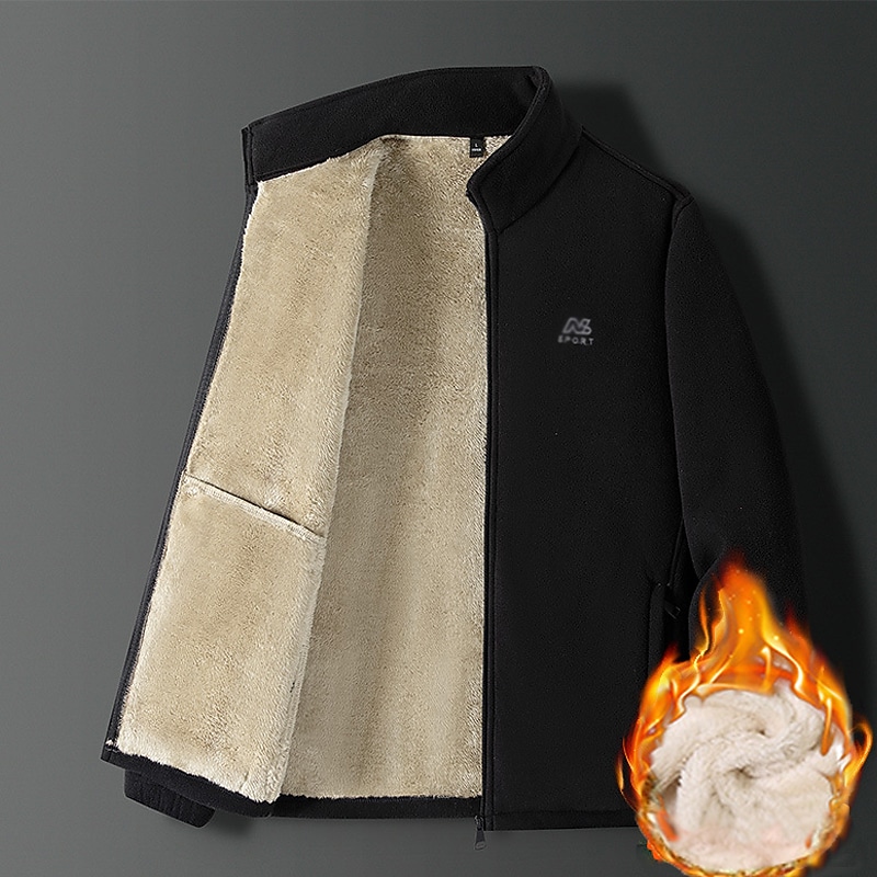 Men's Casual Lamb Velvet Thickening Polar Fleece Warm Jacket