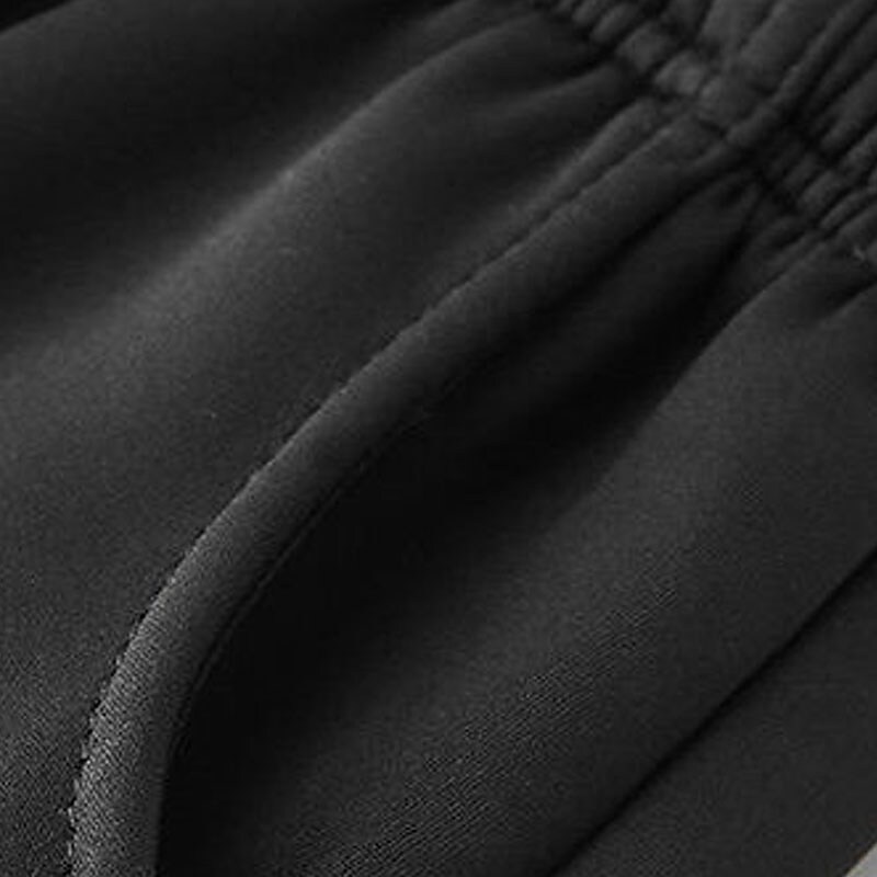 Men's Warm Hooded Solid Color Sweatshirt Elastic Pant Basic Two Piece