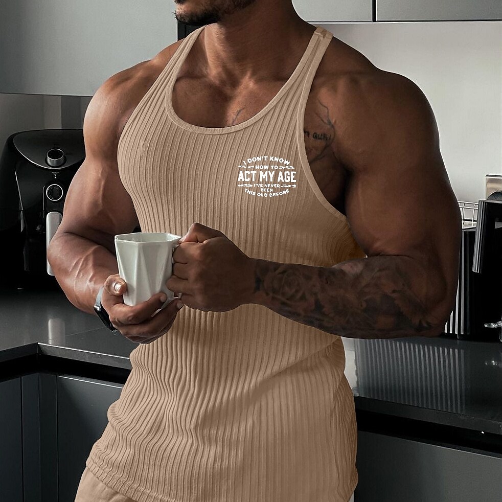 Men's Running Tank Top Sleeveless Vest / Gilet Athletic Breathable Soft Fitness Gym Workout Sportswear