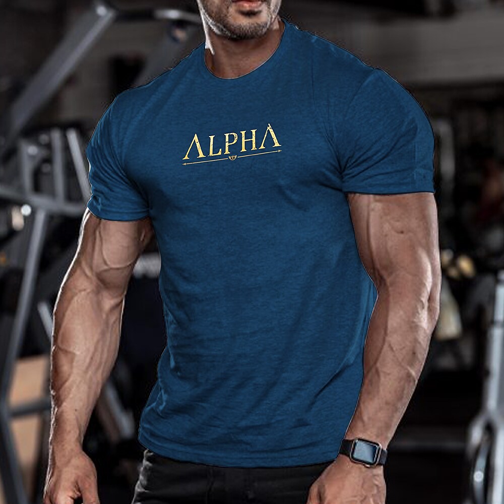 Men's Workout Running Short Sleeve Top Athletic Breathable Moisture Wi