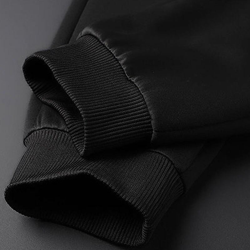 Men's Warm Hooded Solid Color Sweatshirt Elastic Pant Basic Two Piece