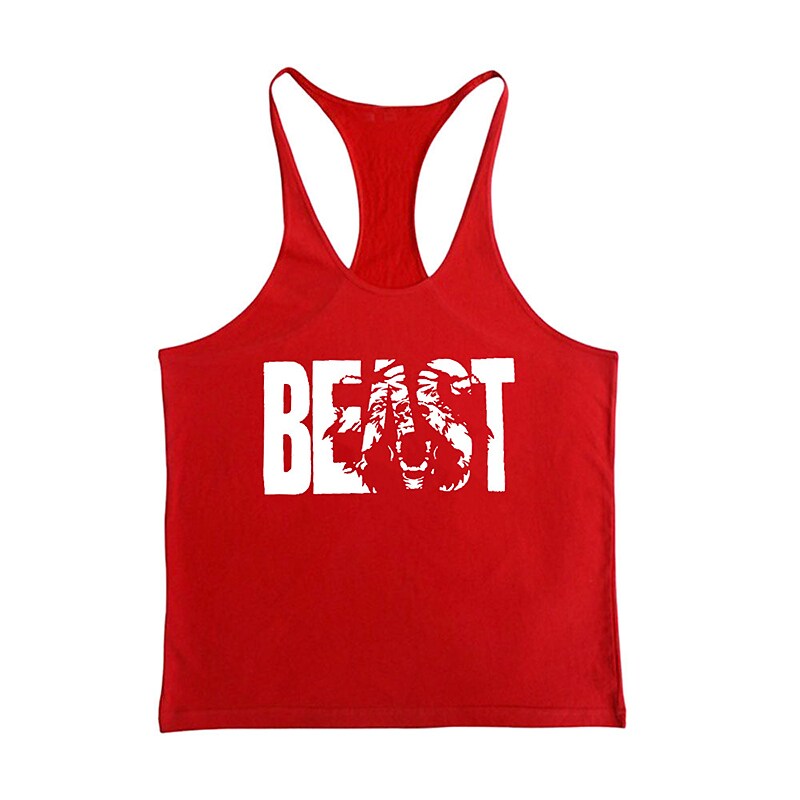 Men's Running Tank Racerback Sleeveless Tee Athletic Breathable Quick 