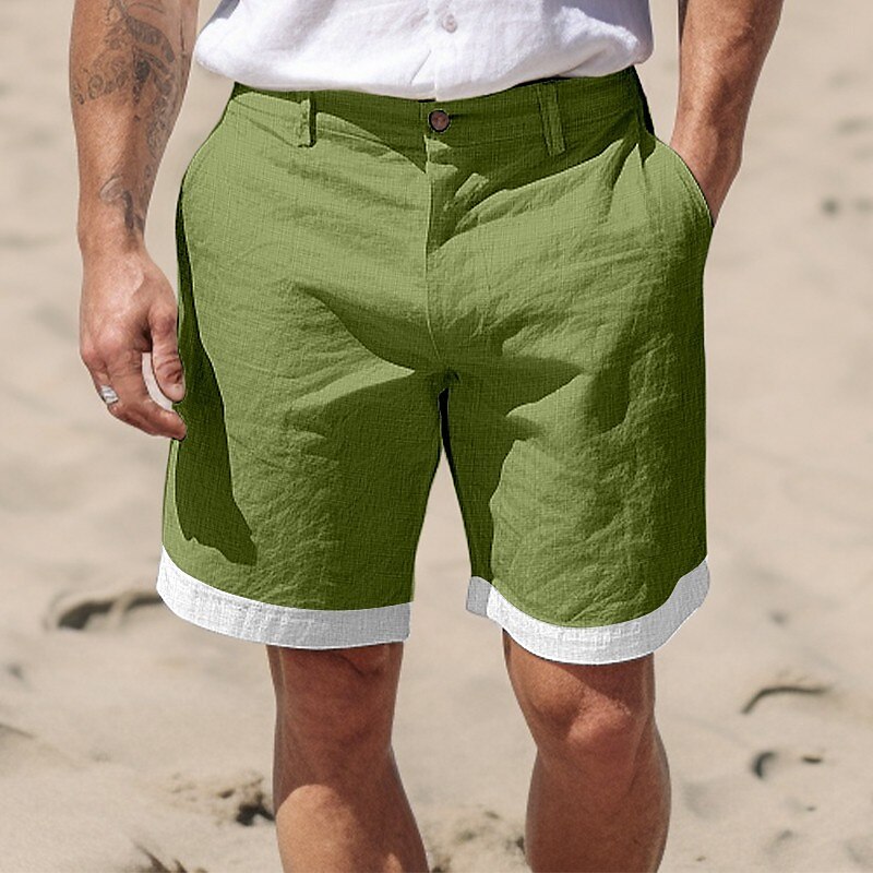 Men's Beach Casual Holiday Fashion Breathable Comfort Elastic Light Plain Shorts
