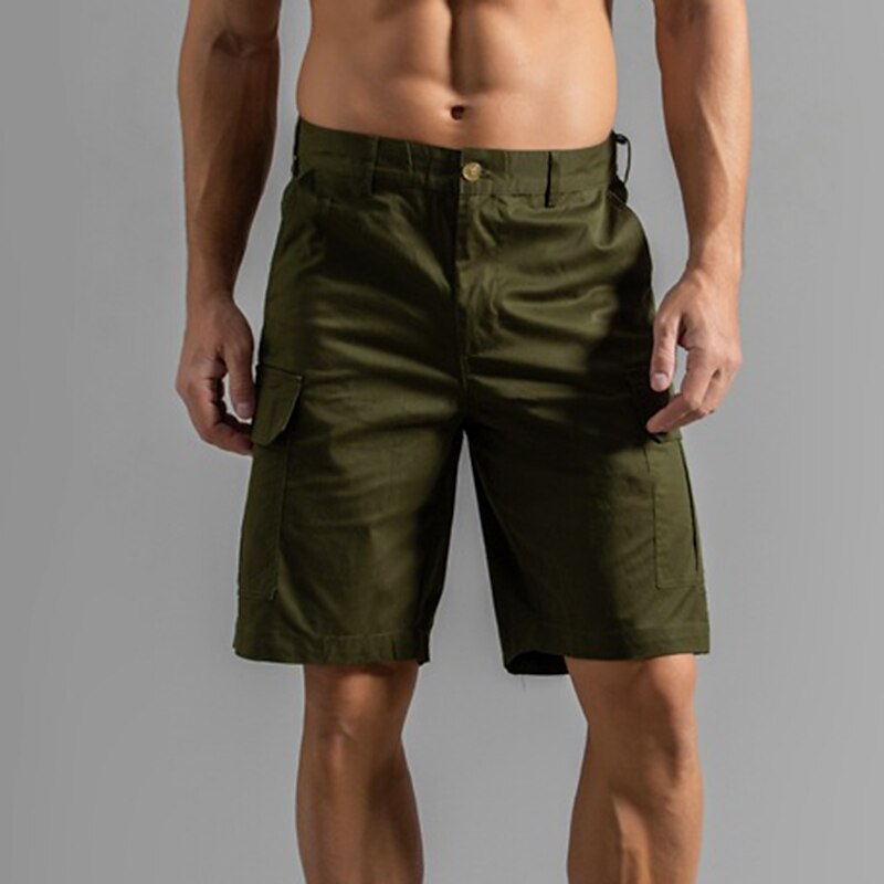 Men's Golf Shorts Breathable With Pockets Soft Shorts Bottoms Regular Fit Solid Color Summer Golf Outdoor Shorts