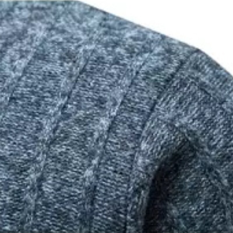 Men's Sweater Pullover Sweater Jumper Ribbed Knit Cropped Knitted Solid Color Turtleneck Keep Warm Wear Clothing