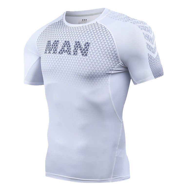 Men's Short Sleeve Athletic Breathable Quick Dry Moisture Wicking Gym 