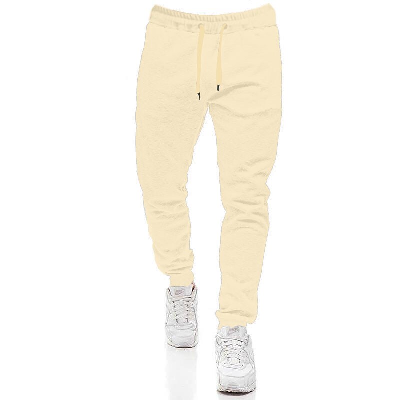 Men's Casual Solid Color Loose Fitness Elastic Waist Sweatpants