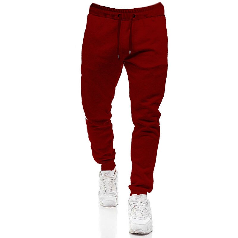 Men's Casual Solid Color Loose Fitness Elastic Waist Sweatpants