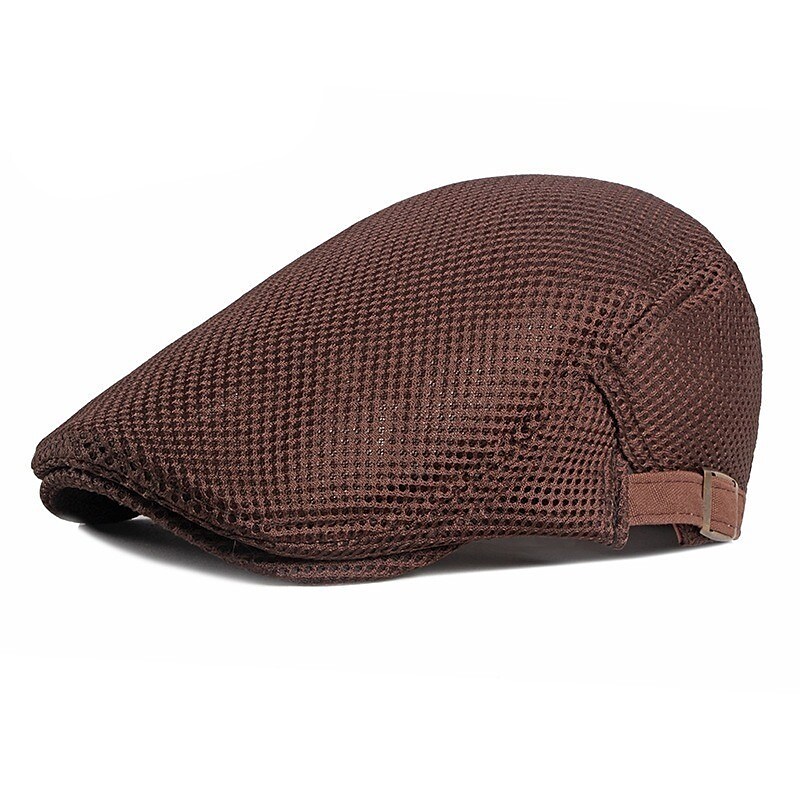 Men's Flat Cap Polyster Classic Retro Pure Color Vintage Party 1920s F