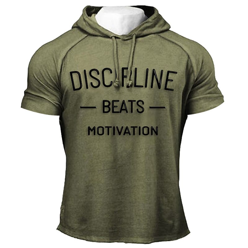 Men's Sweatshirt Letter Hooded Casual Daily Short Sleeve Print Clothing Apparel Cool Casual