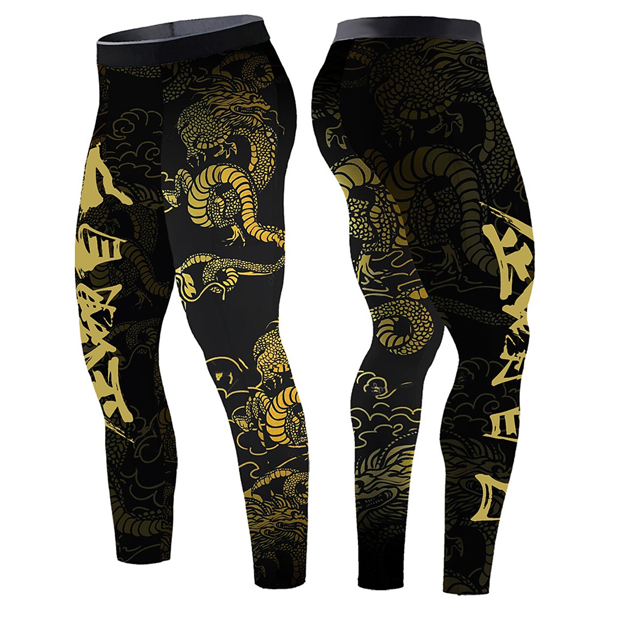 Men's Running Tights Leggings Compression Pants Athletic Breathable Qu