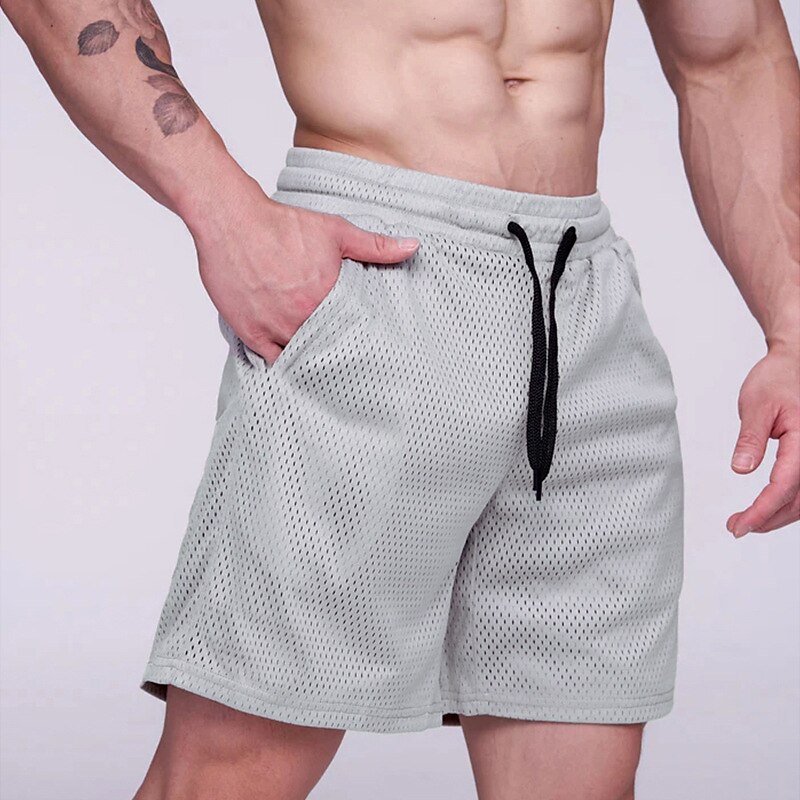 Men's Basketball Gym Shorts Drawstring Athletic Breathable Quick Dry Moisture Wicking Fitness Running Sportswear 