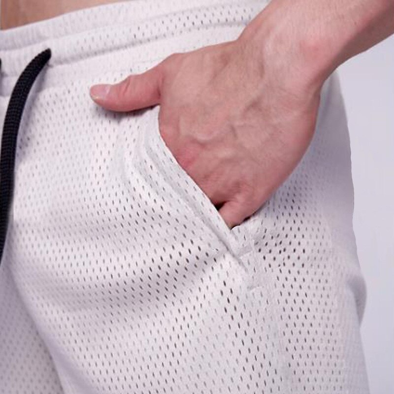 Men's Basketball Gym Shorts Drawstring Athletic Breathable Quick Dry Moisture Wicking Fitness Running Sportswear 