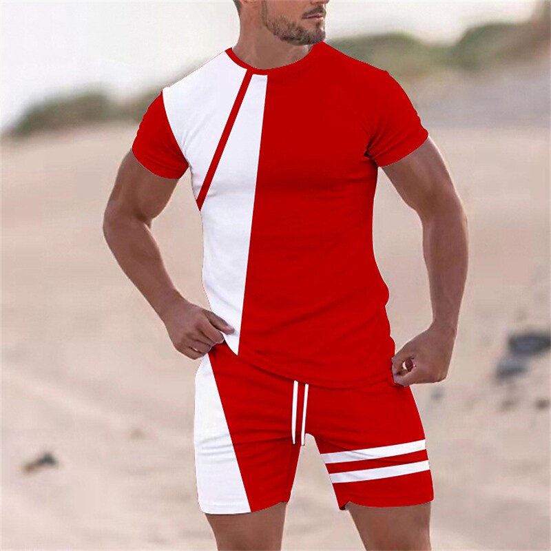 Men's Tennis Short Sleeve Shirt Street Elastic Short Tracksuit