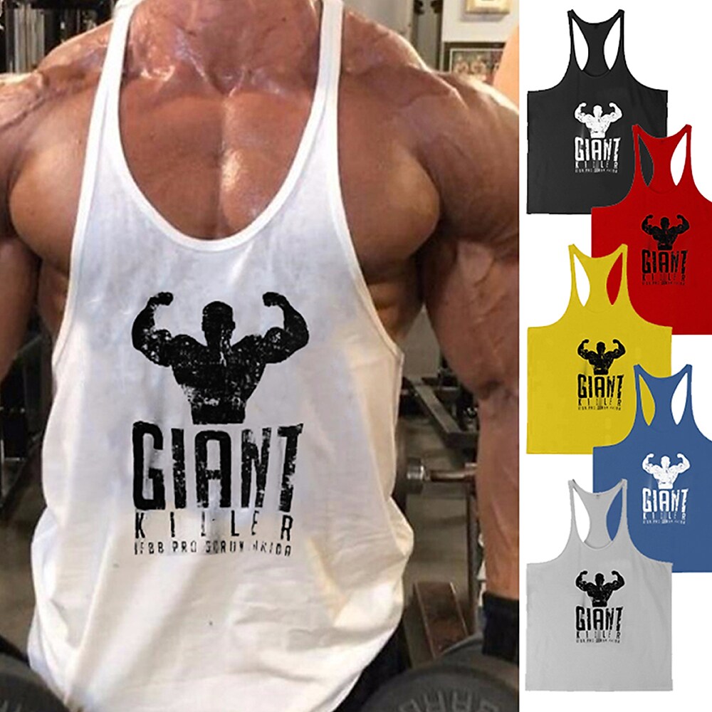 Men's Running Tank Top Gym Tank Top Sleeveless Top Athletic Breathable