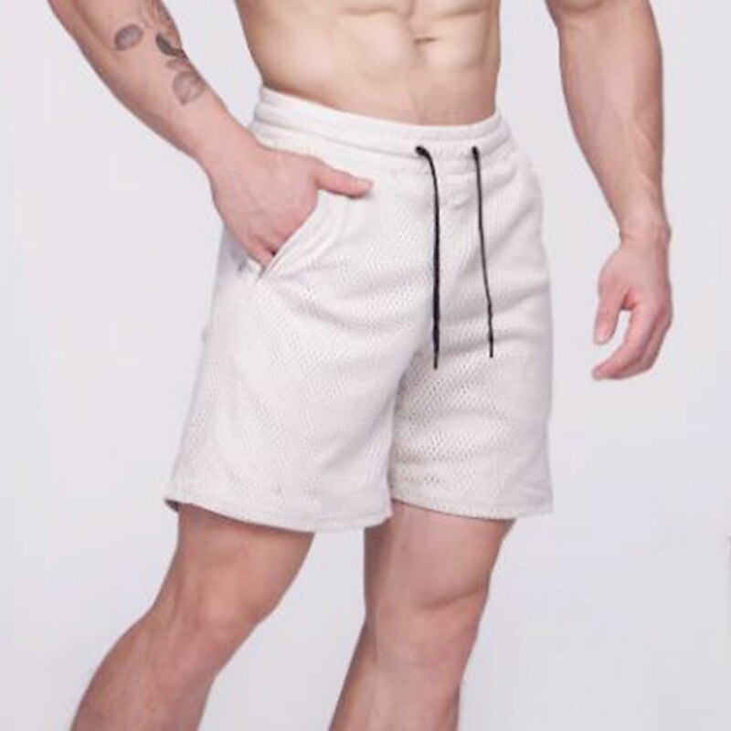 Men's Basketball Gym Shorts Drawstring Athletic Breathable Quick Dry Moisture Wicking Fitness Running Sportswear 