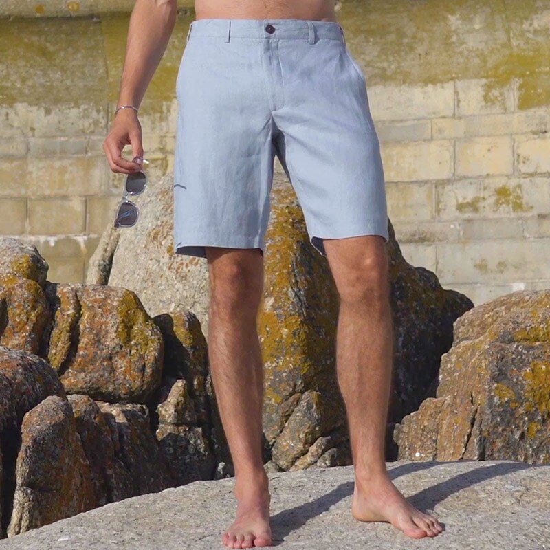 Men's Shorts Linen Summer Shorts Pocket Plain Comfort Breathable Outdoor Linen / Cotton Blend Fashion Casual Shorts 