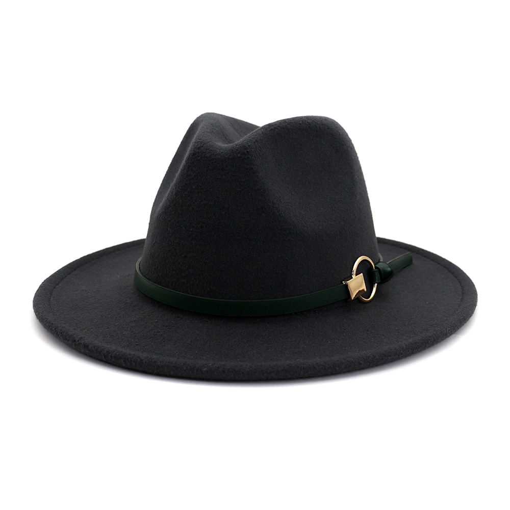 Men's Fedora Hat Brim Hat Black Yellow Party Solid Colored