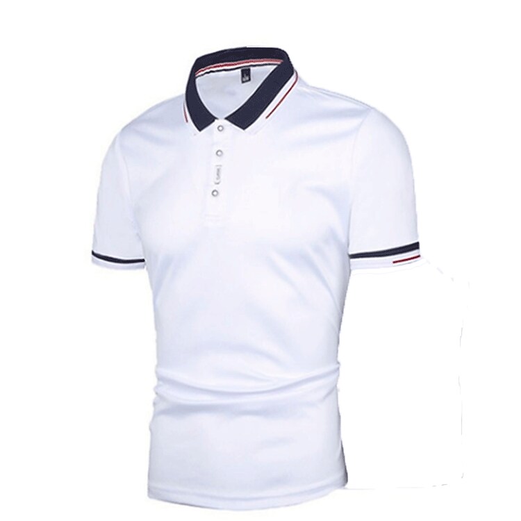 Men's Polo Golf Shirt Outdoor Daily Polo Collar Ribbed Polo Collar Short Sleeve Casual Solid Color Button Front Regular Fit Polo
