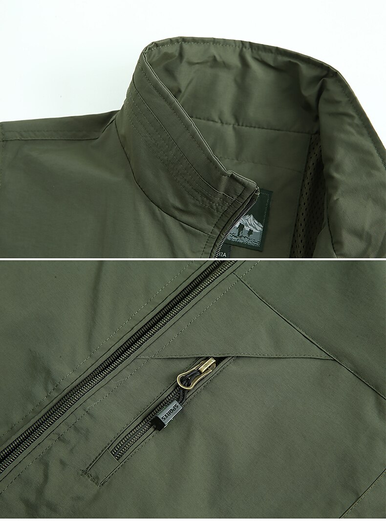 Men's Fishing Vest Hiking Vest Sleeveless Jacket Top Outdoor Waterproof Windproof Breathable Quick Dry  Fishing Climbing / Lightweight / Multi Pockets