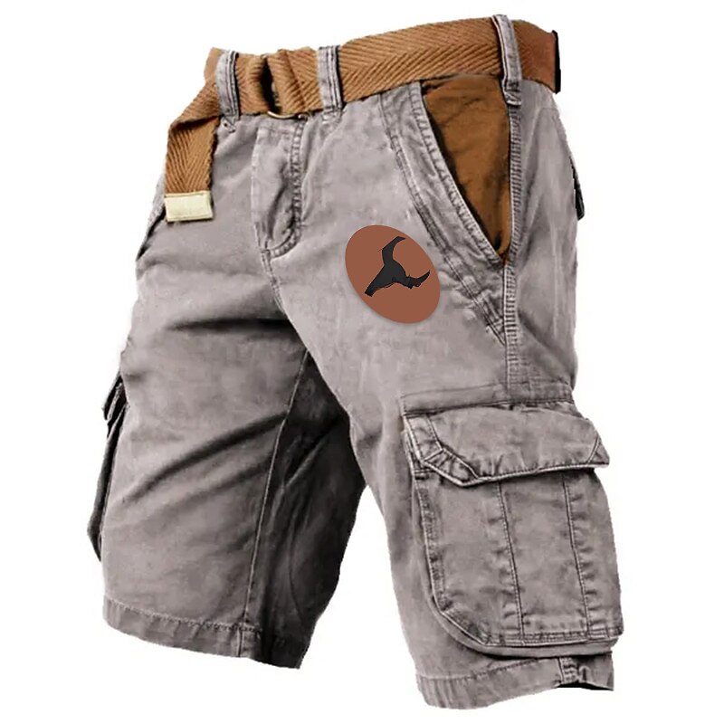 Men's Cargo Shorts Shorts Hiking Shorts Multi Pocket Letter Graphic Prints Wearable Short Outdoor Daily Designer