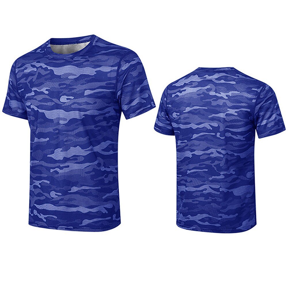 Men's Workout Running Short Sleeve Top Athletic Breathable Soft Quick Dry Running Jogging Training Sportswear