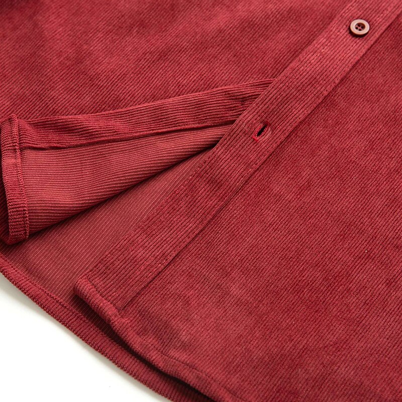 Men's Shirt Jacket Shacket Overshirt Wine Blue Brown Long Sleeve Plain Lapel Outdoor Daily Pocket Shirt 