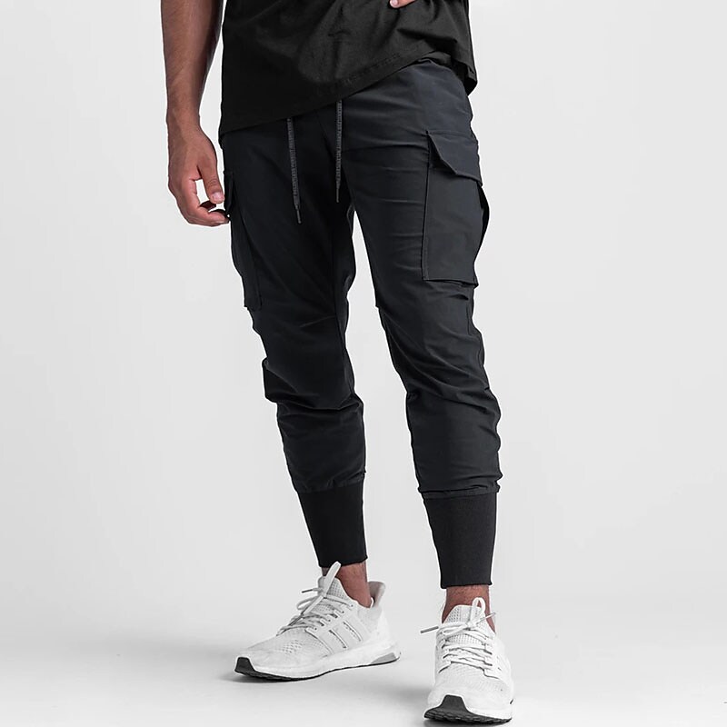 Men's Pants Trousers Flap Pocket Plain Comfort Breathable Outdoor Going out Fashion Streetwear