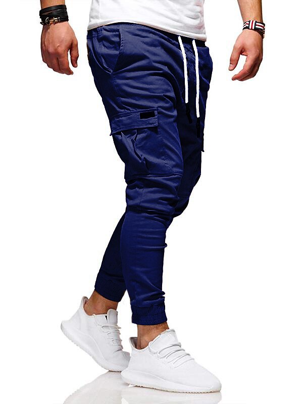 Men's Casual Outdoor Solid Color Work Classic Pocket Sweatpants