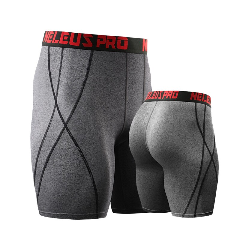 Men's Running Compression Shorts Bottoms Athletic Breathable Moisture Wicking Soft Yoga Fitness Gym Workout Sportswear 