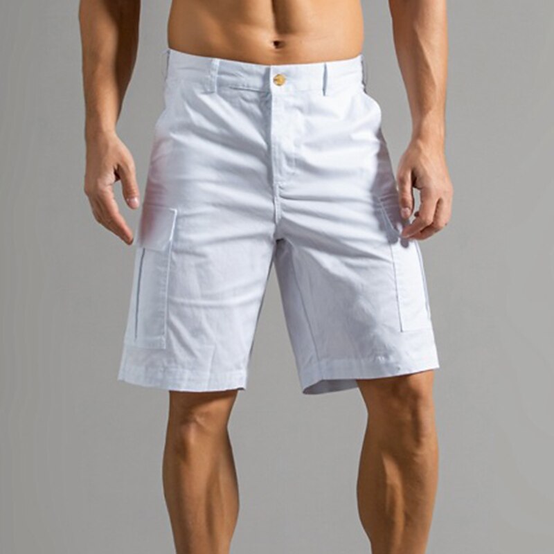 Men's Golf Shorts Breathable With Pockets Soft Shorts Bottoms Regular Fit Solid Color Summer Golf Outdoor Shorts